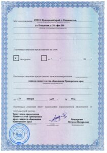 Лицензия Минобразования
